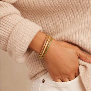 Gorjana Paseo Shimmer Cuff Bracelet - Emerald (MSRP $110)